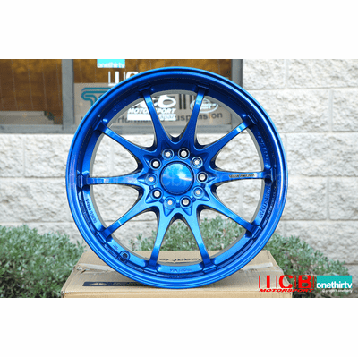 Rays Volk Racing CE28N Hyper Red Wheels Set 5X114.3 17X10 +50 Offset Concave Face BBK