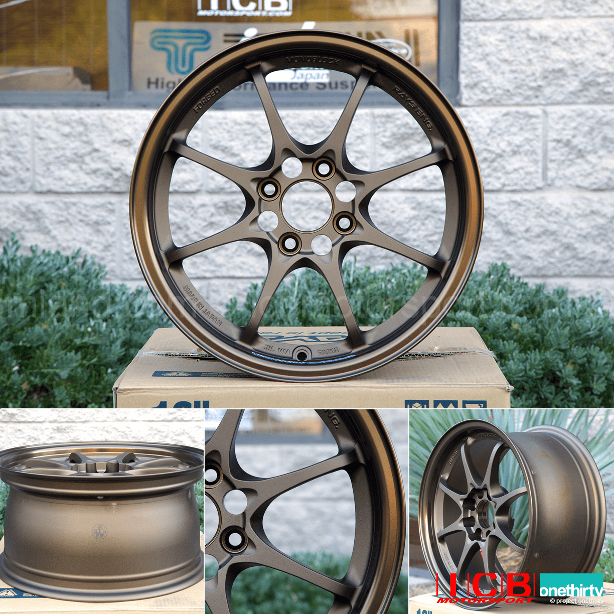 Rays Volk Racing CE28N Wheels 15X7 +30 Offset 4X100 Bronze 