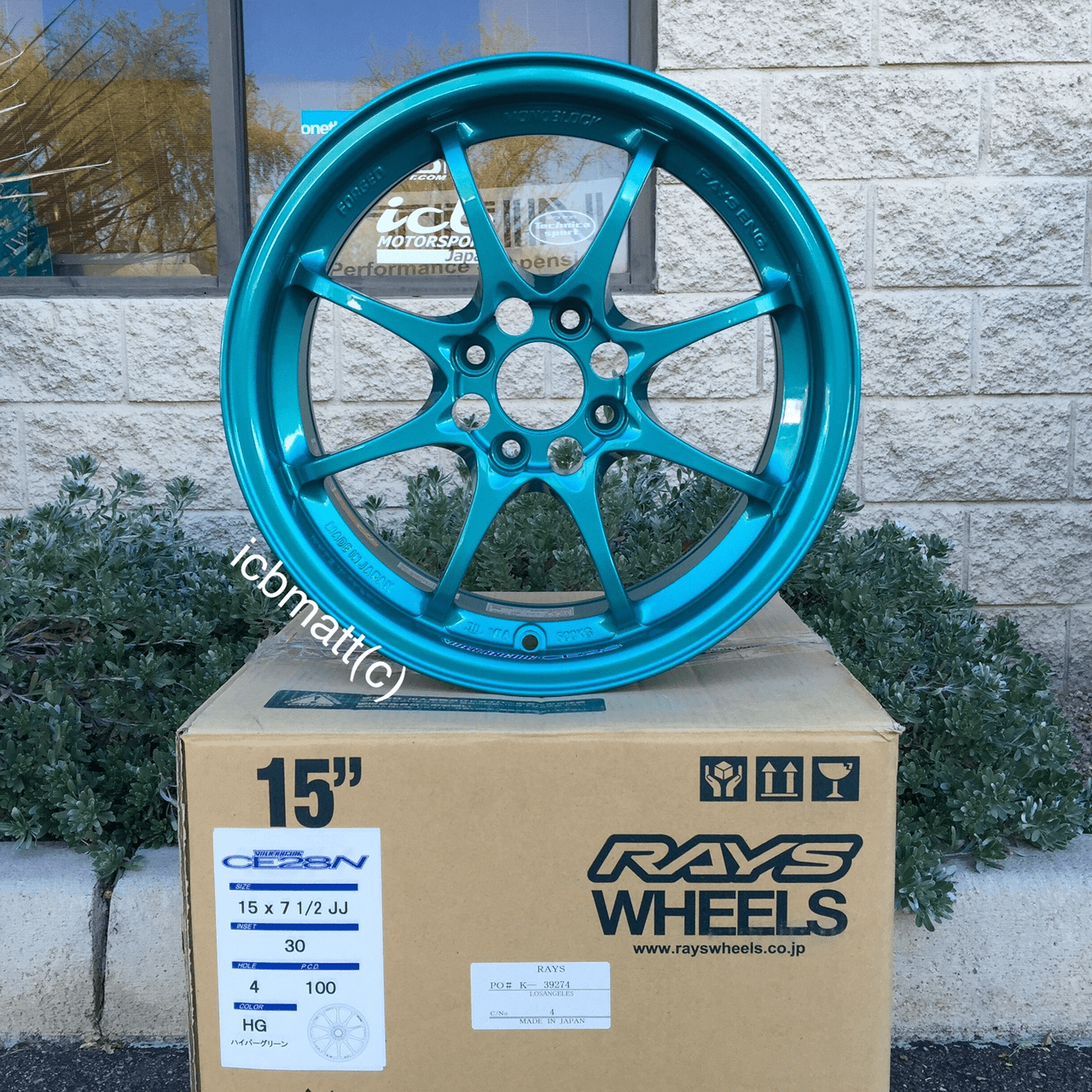 Rays Volk Racing CE28N Wheels 15X7.5 +30 Offset 4X100 Hyper Green No Longer Made