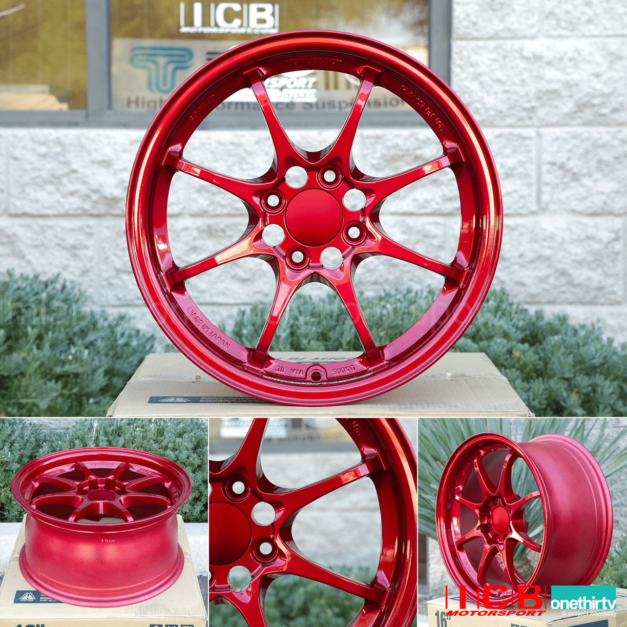 Rays Volk Racing CE28N Wheels 15X7.5 +30 Offset 4X100 Hyper Red Sold!