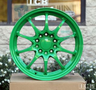 Rays Volk Racing CE28N Wheels 16X7.5 5X114.3 +35 Offset Takata Green RARE