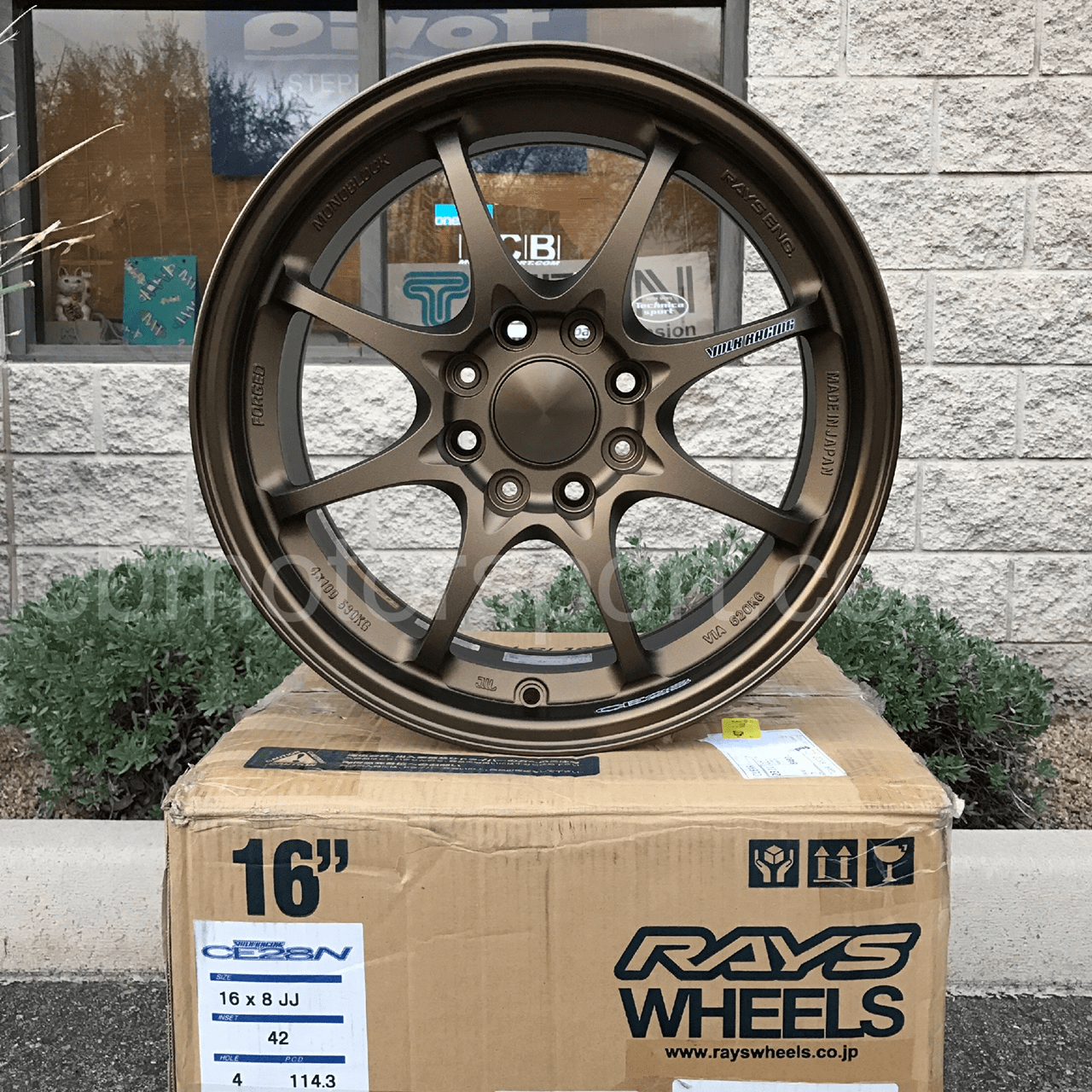 Rays Volk Racing CE28N Wheels 16X8 4X114.3 +42 Offset Bronze