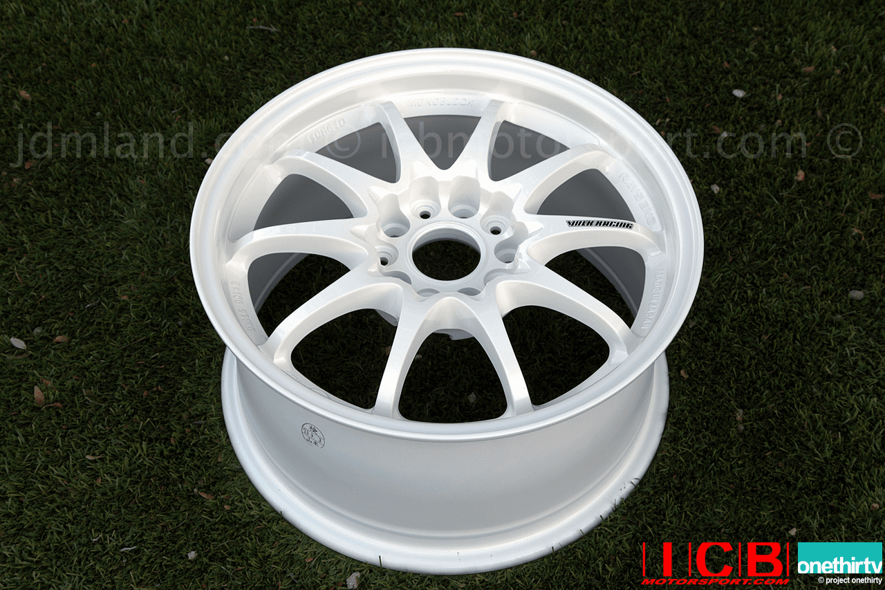 Rays Volk Racing CE28N Wheels 16X8 5X114.3 +42 Offset Time Attack White