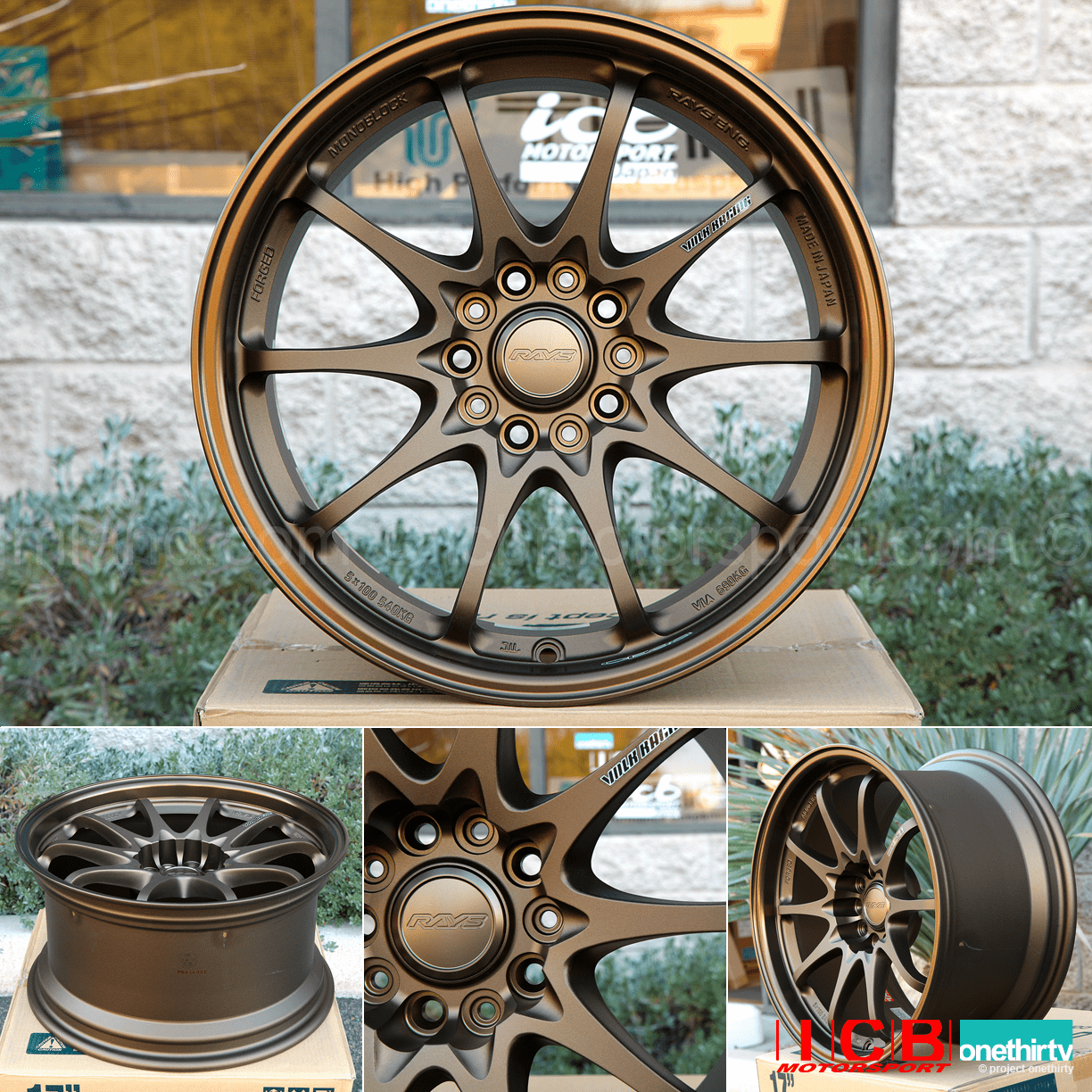 Rays Volk Racing CE28N Wheels 17X9 5X114.3 +22 Offset Concave Face Bronze
