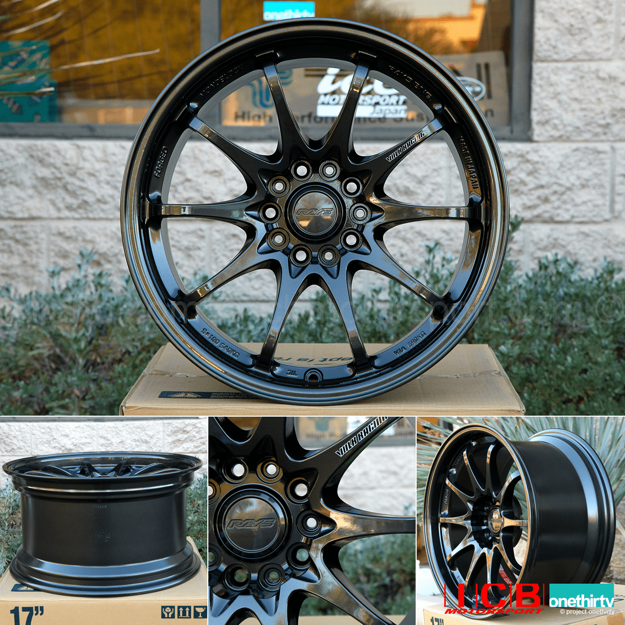 Rays Volk Racing CE28N Wheels 17X9 5X114.3 +22 Offset Concave Face Diamond Black