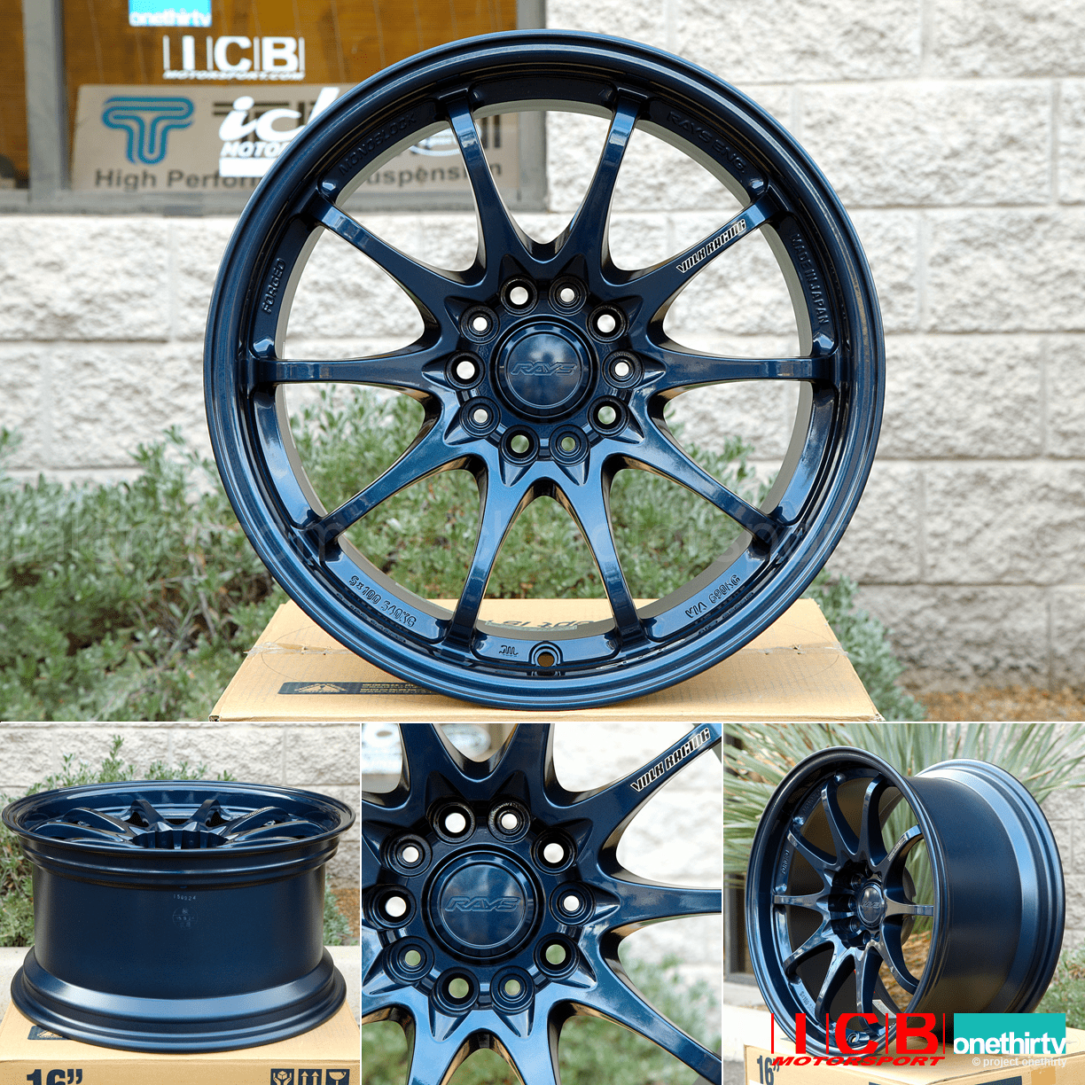 Rays Volk Racing CE28N Wheels 17X9 5X114.3 +22 Offset Concave Face Magnesium Blue