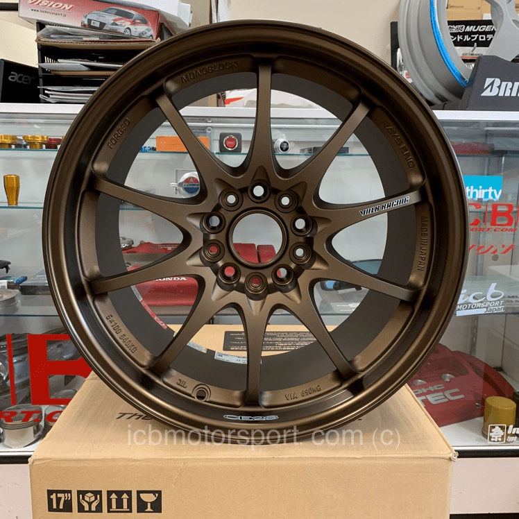 Rays Volk Racing CE28N Wheels 17X9 5X114.3 +37 Offset Mild Concave Face Bronze Pair (2) Wheels