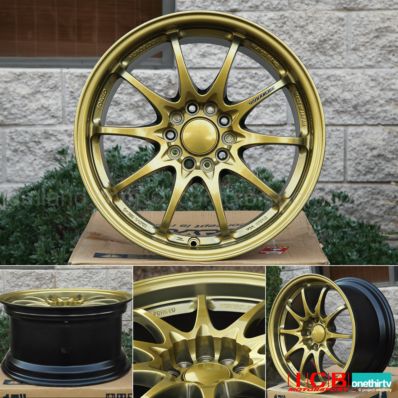 Rays Volk Racing CE28N Wheels 17X9 5X114.3 +40 Offset Hyper Gold