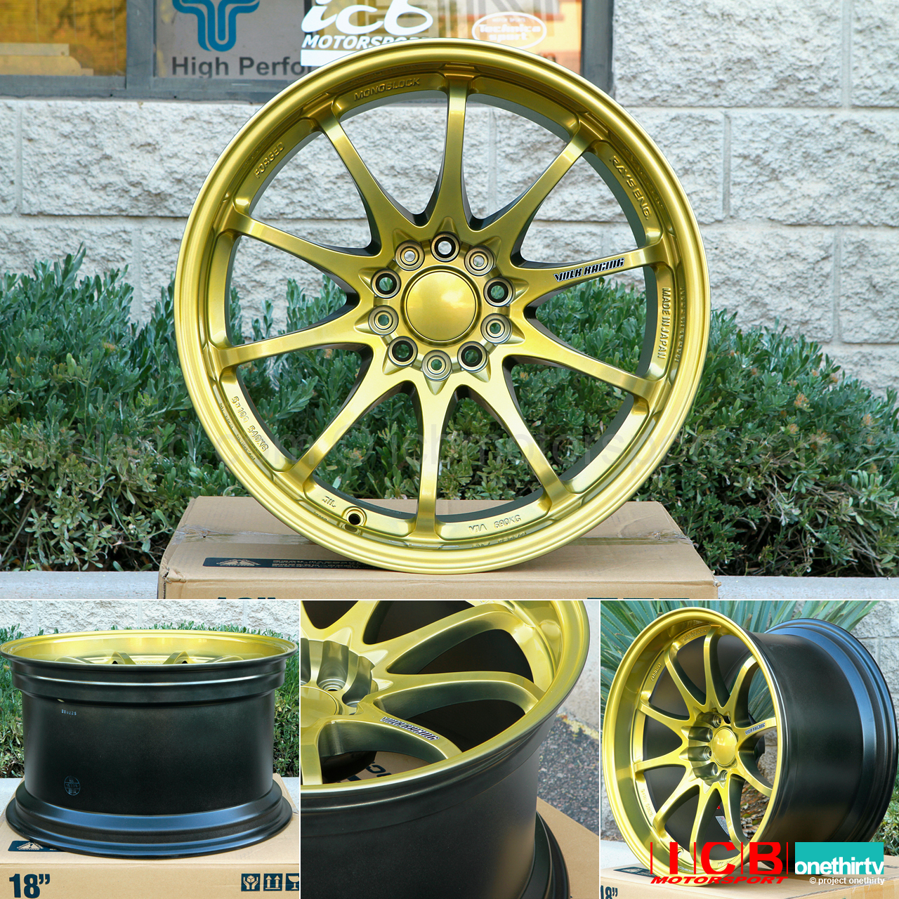 Rays Volk Racing CE28N Wheels 18X9.5 18X10.5 5X120 +22 Offset Concave Face BMW E46/92 M3 Hyper Gold