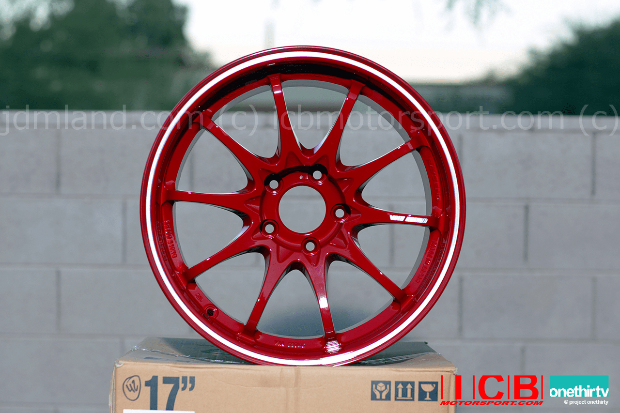 Rays Volk Racing CE28RT Limited Edition Forged Wheels 17X8.5 5X114.3 +40 Offset Burning Red 