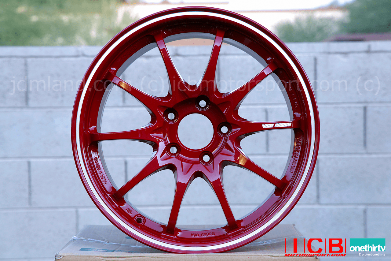 Rays Volk Racing CE28RT Limited Edition Forged Wheels 17X9.5 5X114.3 +23 Offset Burning Red