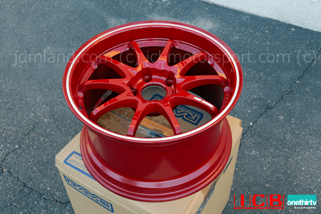 Rays Volk Racing CE28RT Limited Edition Forged Wheels 17X9.5 5X114.3 +39 Offset Burning Red