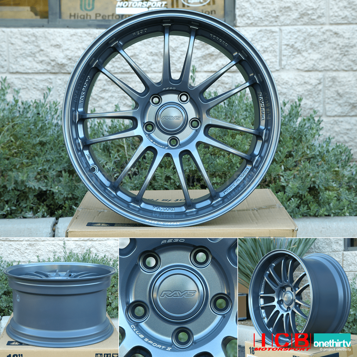 Rays Volk Racing RE30CSII Wheels Set 18X10 5X114.3 +39 Offset Matt Light Gray