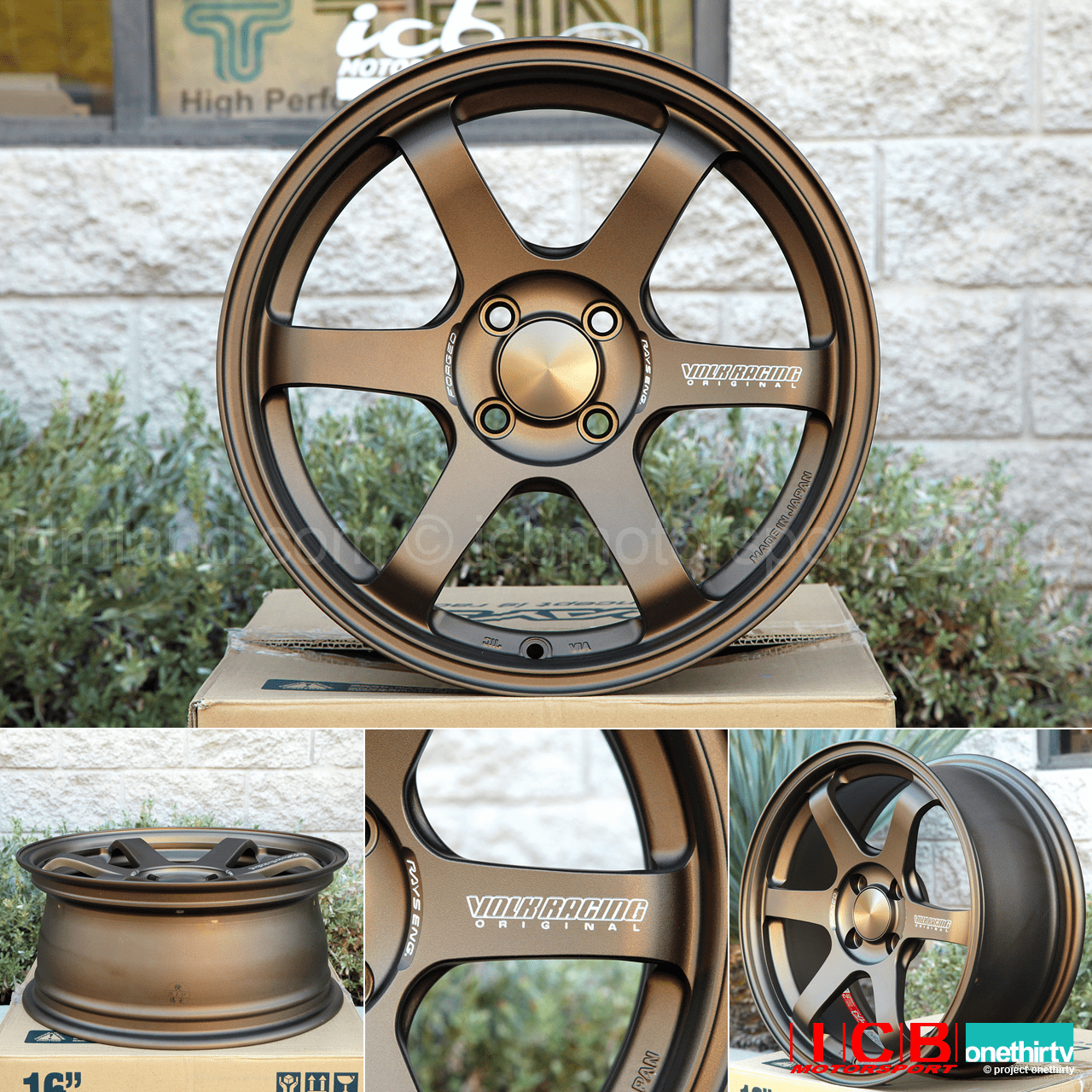 Rays Volk Racing TE37 Sonic Wheels 16X7 4X100 +25 Offset Bronze Pre-Order