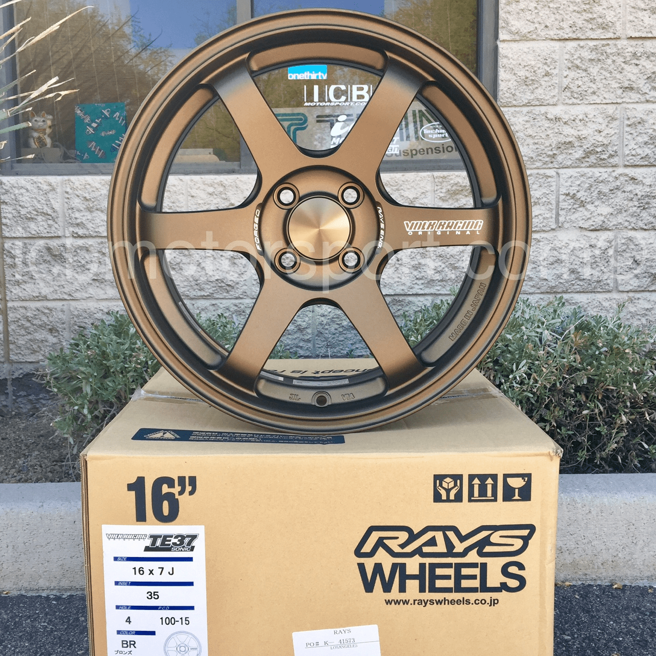 Rays Volk Racing TE37 Sonic Wheels 16X7 4X100 +35 Offset Bronze Pre-Order