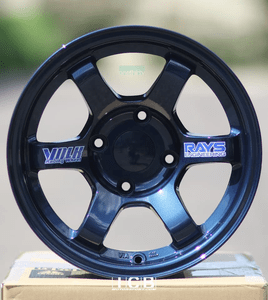 Rays Volk Racing TE37 Wheels 14X7 4X114.3 0 Offset Mag Blue Concave Face 1 Wheel ONLY
