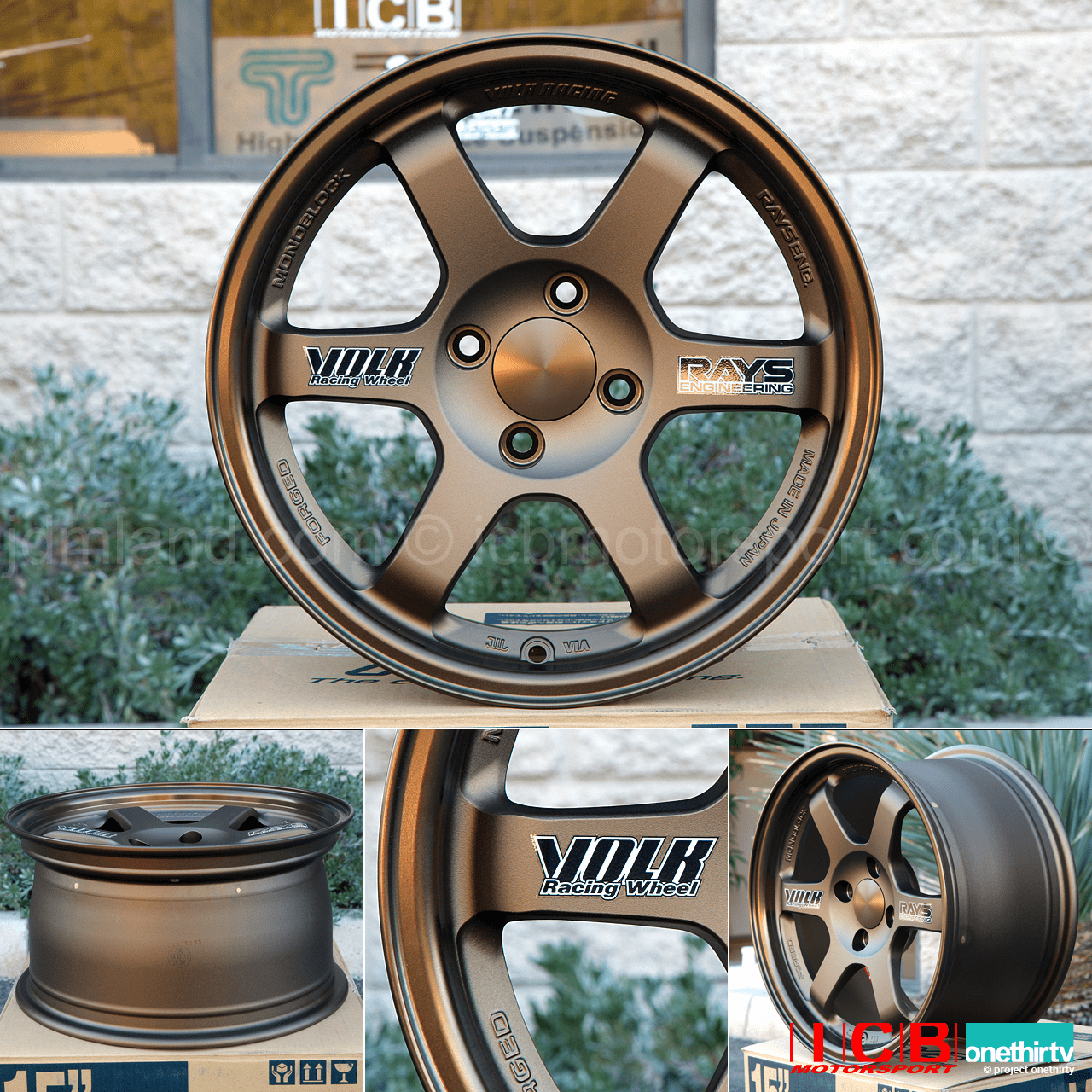 Rays Volk Racing TE37 Wheels 15X8 4X100 +35 Offset Bronze