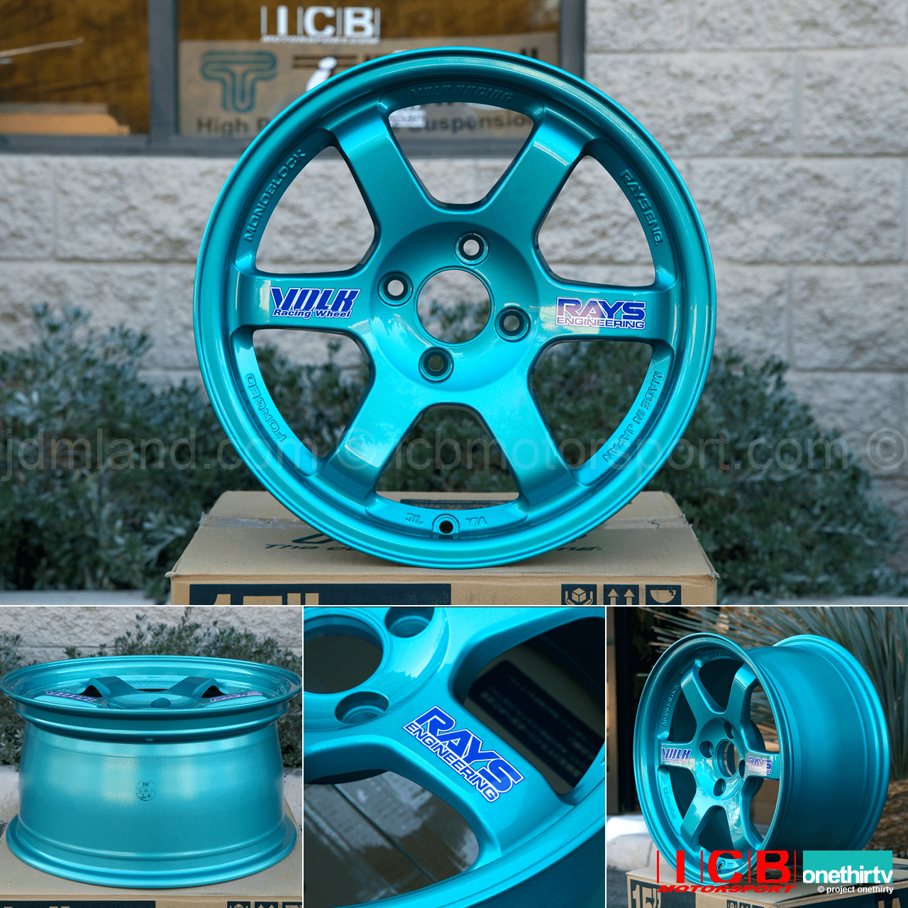 Rays Volk Racing TE37 Wheels 15X8 4X100 +35 Offset Hyper Green