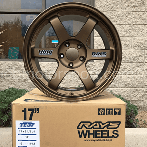 Rays Volk Racing TE37 Wheels 17X9.5 5X114.3 +12 Offset Concave Face Bronze
