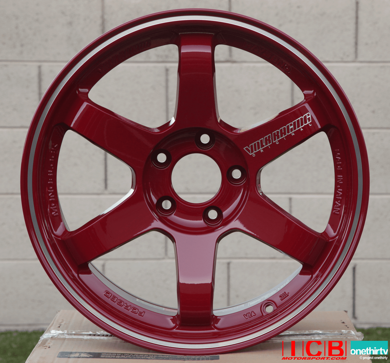 Rays Volk Racing TE37RT Limited Edition Forged Wheels 17X9.5 5X114.3 +25 Offset Burning Red SOLD