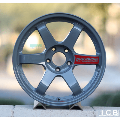 Rays Volk Racing TE37SL Arms Gray aka Nardo Gray Wheels 17X9.5 5X114.3 +12 Offset Concave Face 