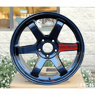 Rays Volk Racing TE37SL Hyper Blue Wheels 18X9.5 +38 Offset 5X120 Concave Face Civic FK8 CTR