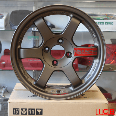 Rays Volk Racing TE37SL Limited Edition Super Lap Wheels 15X8 4X100 +25 / +35 Offset Matte GunBronze (MZ)