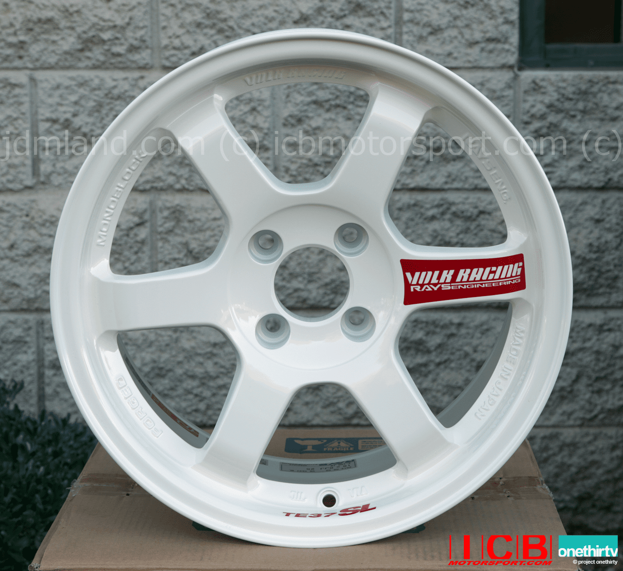 Rays Volk Racing TE37SL Limited Edition Super Lap Wheels 15X8 4X100 +25 Offset Champ White NH0
