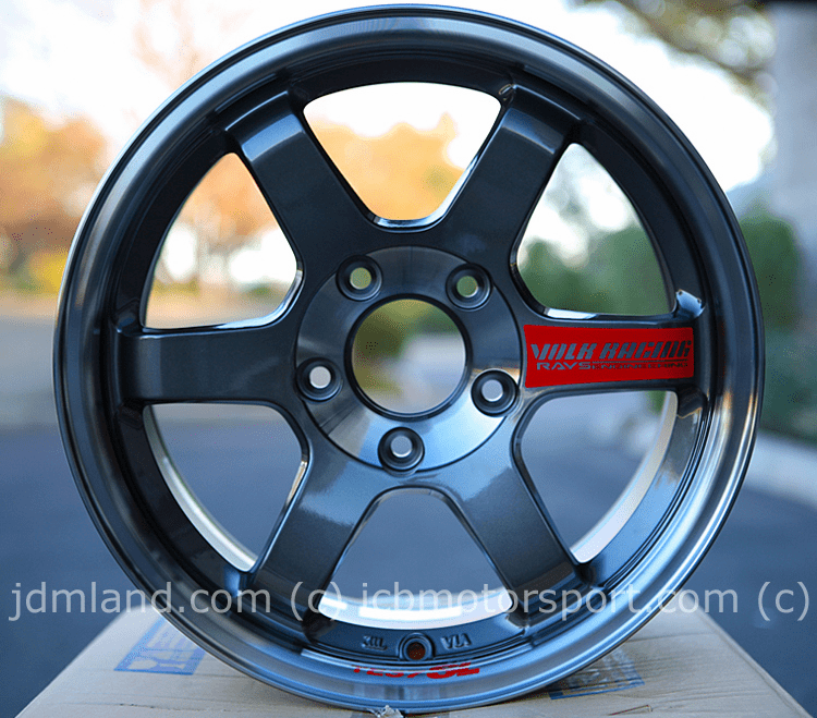 Rays Volk Racing TE37SL Limited Edition Super Lap Wheels 15X8 4X100 +35 Offset Pressed Graphite