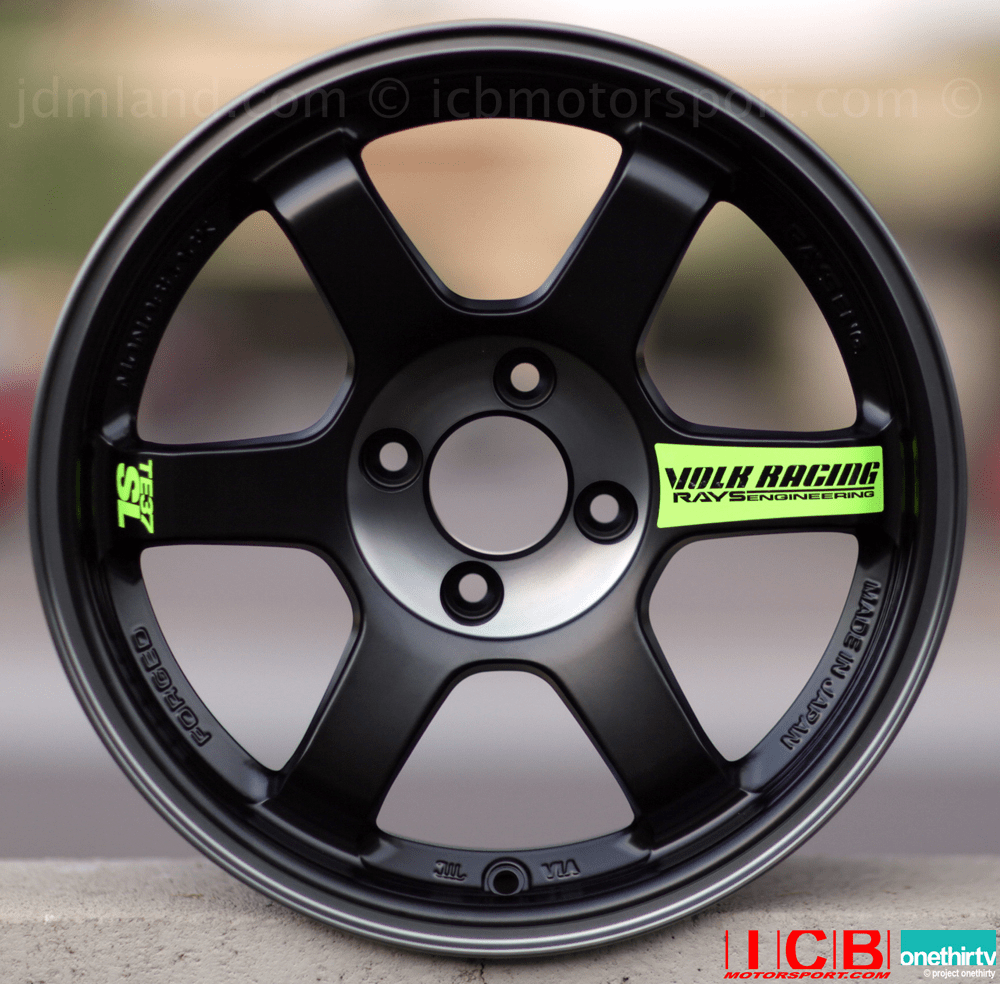 Rays Volk Racing TE37SL Limited Edition Super Lap Wheels 15X8 5X114.3 +35 Offset Black Edition FREE SHIP