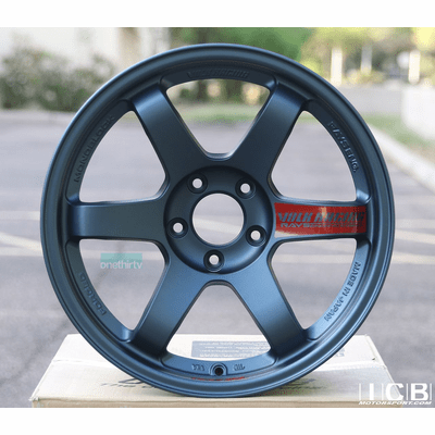 Rays Volk Racing TE37SL Mag Blue / Matte Black Wheels 17X9.5 5X114.3 +12 Offset Concave Face 
