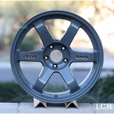 Rays Volk Racing TE37SL Tribute Edition Arms/Nardo Gray Wheels 18X11 5X114.3 +18 Offset GTR Concave Face