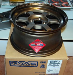 Rays Volk Racing TE37V Wheels 15X7.5 4X100 +25 Offset Bronze