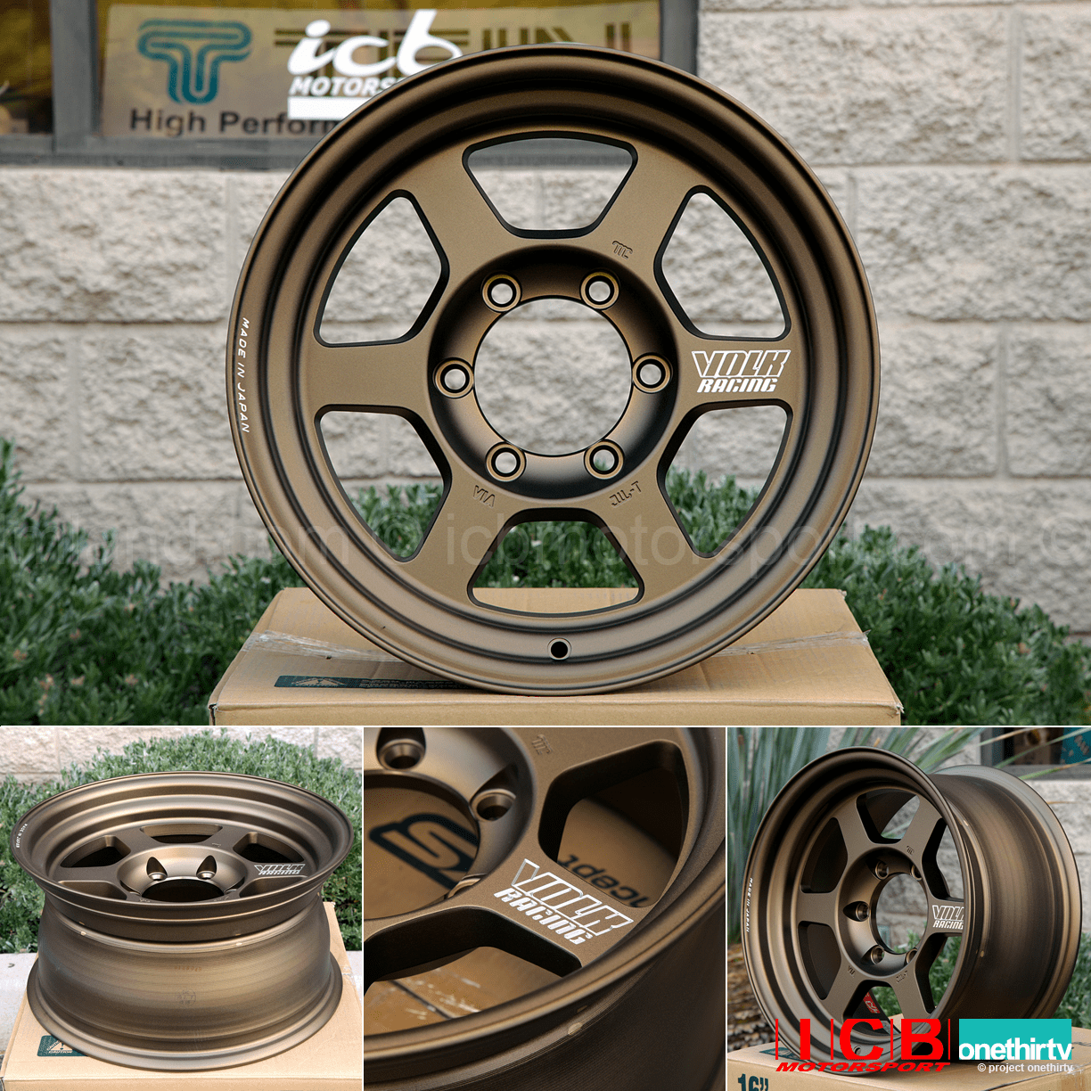 Rays Volk Racing TE37X Progressive Model Wheels 16X8 6X139.7 0 Offset Bronze Large P.C.D.