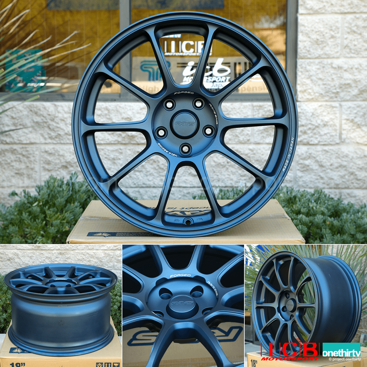 Rays Volk Racing ZE40 Matt Blue Gunmetal or Bronze Set 18X9.5 +45 Offset 5X114.3 Pre-Order