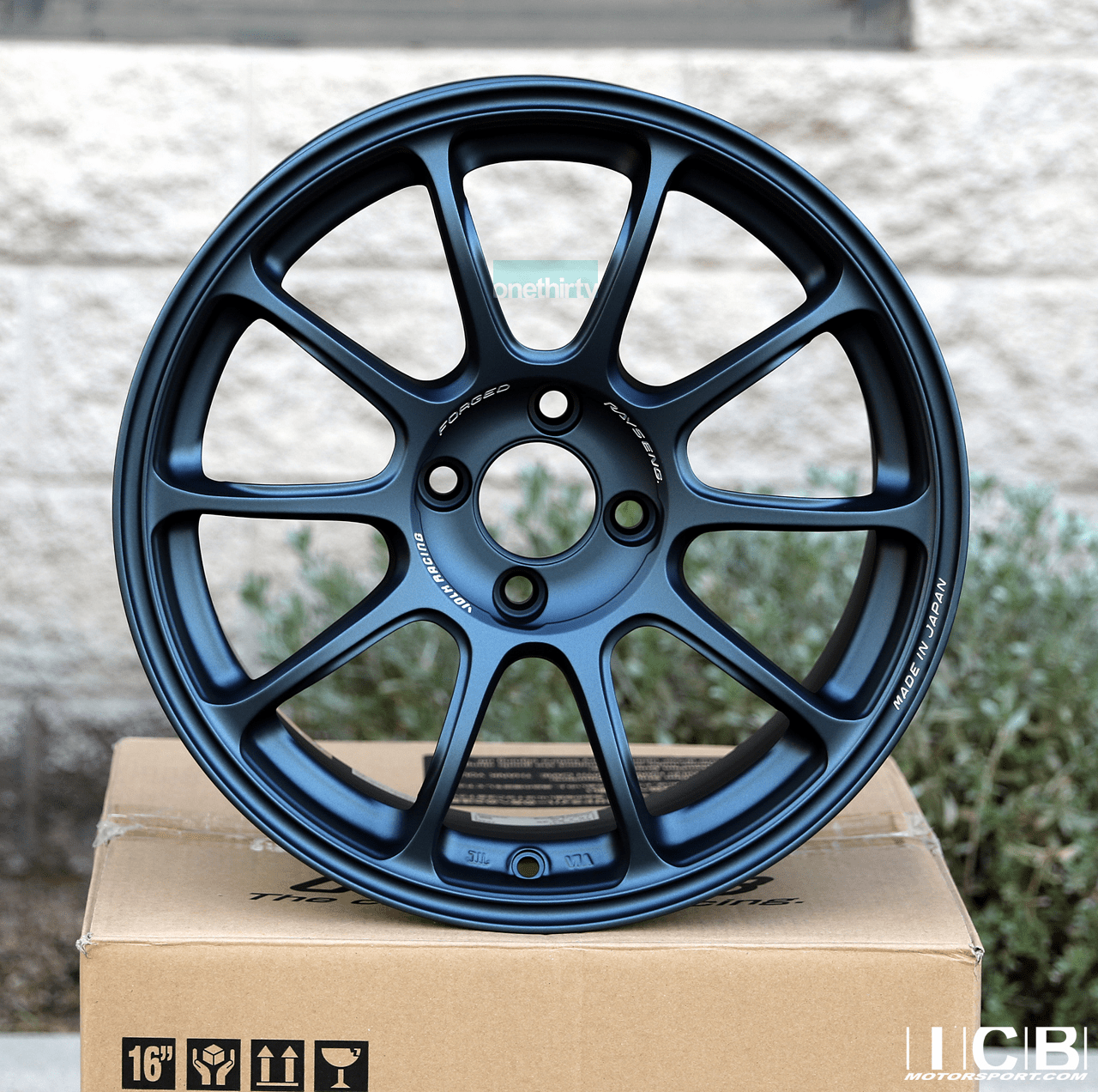 Rays Volk Racing ZE40 Wheels 16X8 4X100 +35 Offset Matte Blue Gunmetal Mild Concave Face