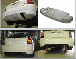 Sergeant RD Racing Division Rear Lip with Integrated Diffuser Civic EK4 EK9 Hatchback 96-00 Pre-Order