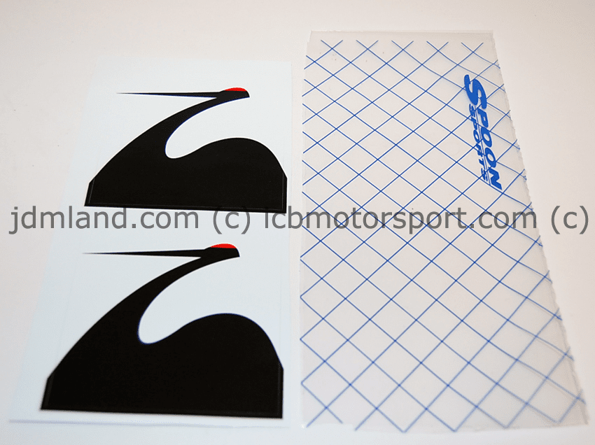 Spoon Sports Crane Decals Large 3.5" X 3.5"