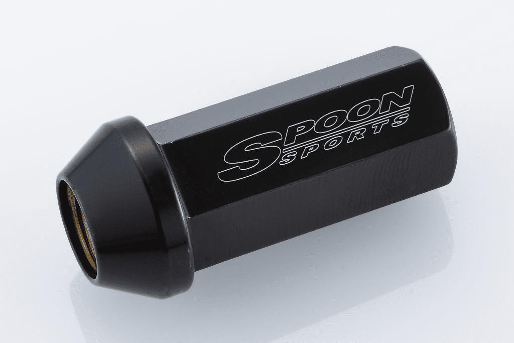 SPOON SPORTS LUG NUTS CRMO Steel M14X1.5mm ALL-90304-C14 Black- SET OF 20