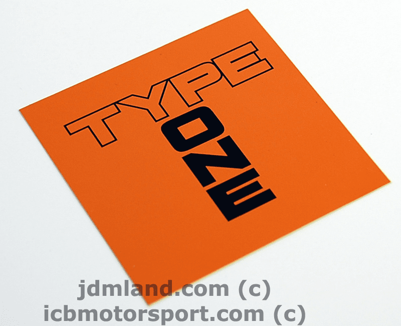 Spoon Sports Orange Type One Decal 