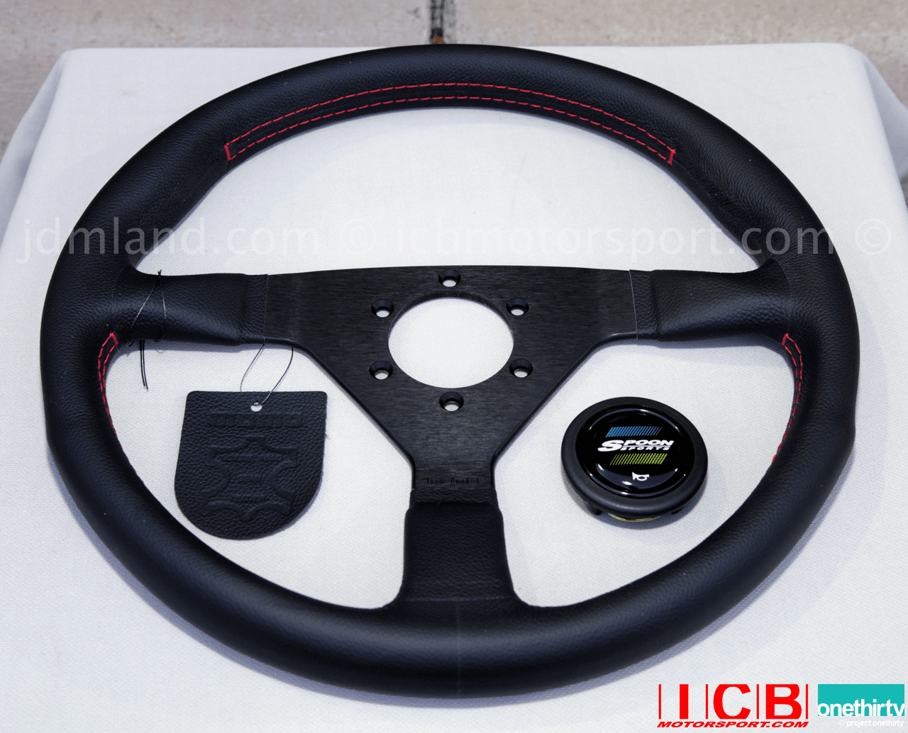 Spoon Sports Steering Wheel ALL-78500-000 NEW IN BOX (NEW HORN BUTTON DESIGN)