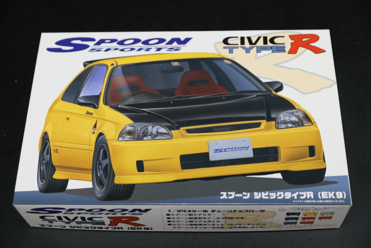 Spoon Sports Unassembled Model Kit 1/24 by Fujimi, Civic EK9 / Integra DC2 Street