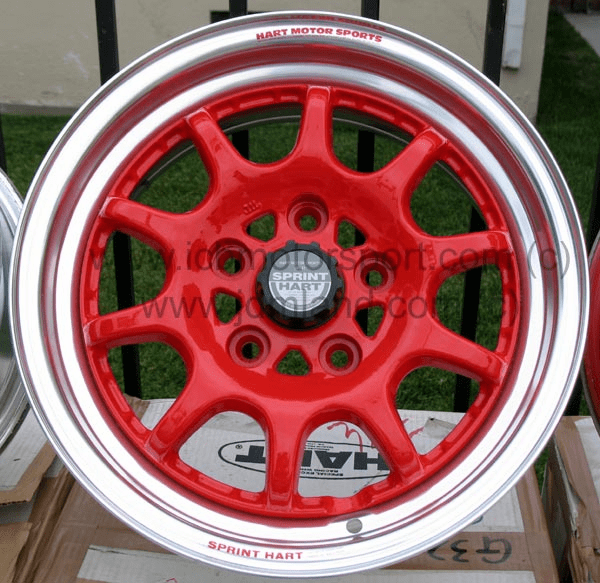 Sprint Hart CP 15" 5X114.3 Red w/ Polished Lip NEW - SOLD!