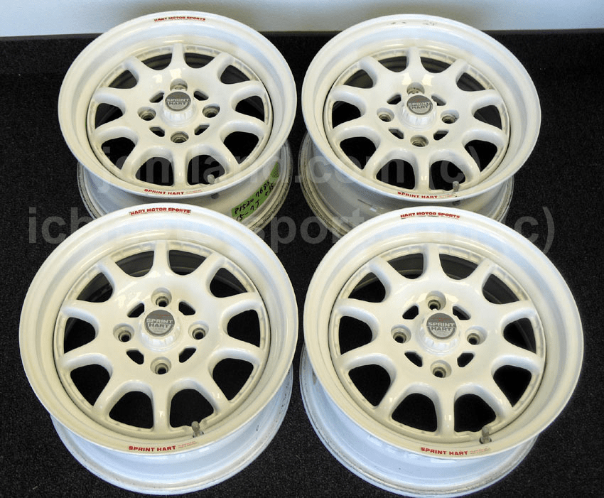 Sprint Hart CP 15" All White 4X114.3 - Very Rare! (Mint)