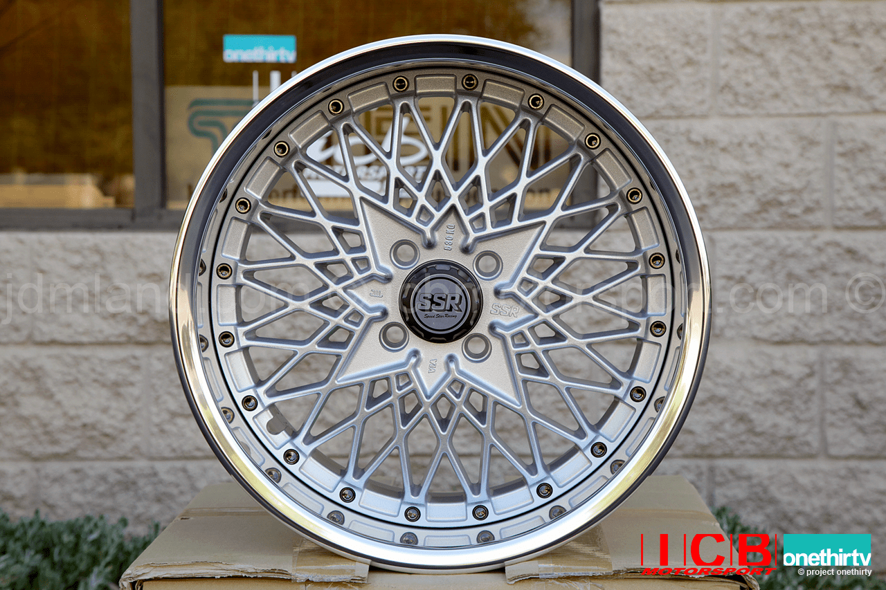 SSR Formula Mesh 3 piece wheel 16X8 4X100 +26 Offset 78mm Lip Formula Silver Pre-Order