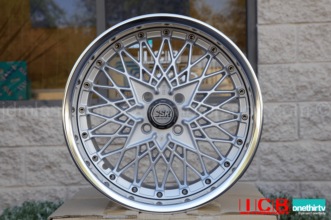 SSR Formula Mesh 3 piece wheel 16X8 4X100 39 Offset 65mm Lip Formula Silver Pre-Order