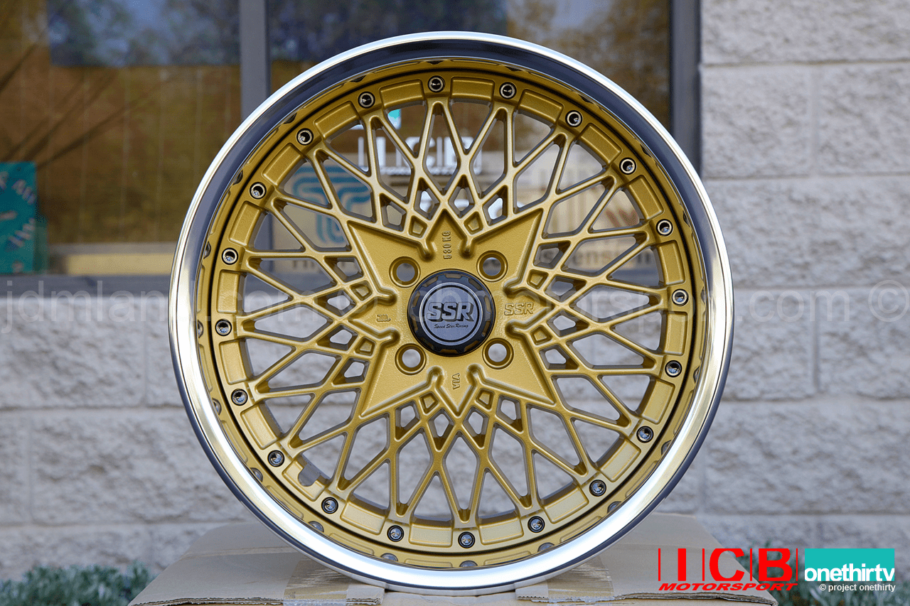 SSR Formula Mesh 3 piece wheel Formula Gold 16X8 4X100 39 Offset 65mm Lip Pre-Order