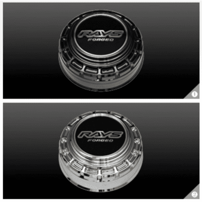 TE37X XT 16/17/18" Center Caps Black Chrome or Chrome 5x150 