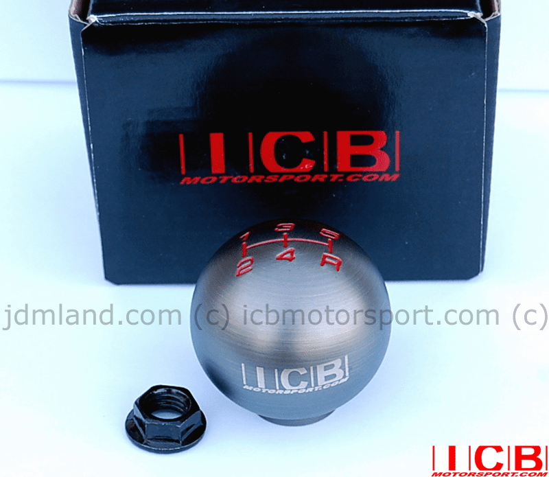 USDM ICB Motorsport 5 Speed Round Gunmetal Weighted Shift Knob