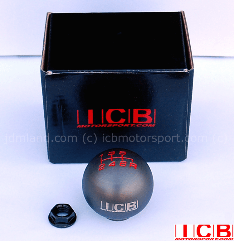 USDM ICB Motorsport 6 Speed Round Gunmetal Weighted Shift Knob